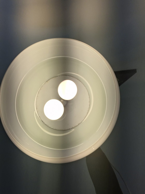 Image 1 of Belle lampe opaline vintage verte et blanche