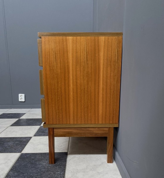 Image 1 of wood sideboard 3 drawers 1 door 1970s