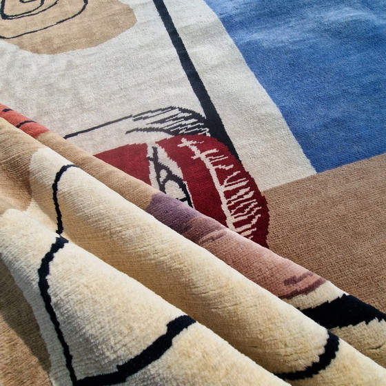 Le Corbusier Tapis L'Étrange Oiseau et le Taureau | Laine nouée à la main sur coton | Tapis d'art | 250 × (photo 7 of 9)