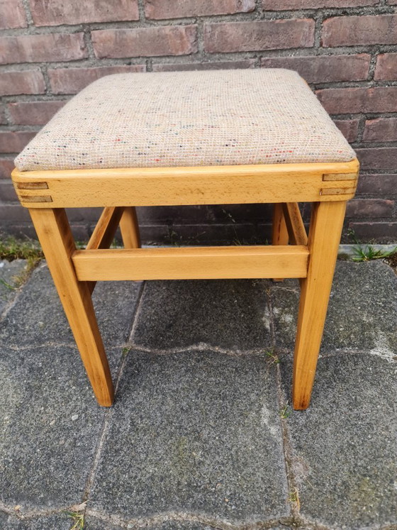 Image 1 of Unique handcrafted vintage Scandinavian style stool 1960s/70s Top Quality & Design