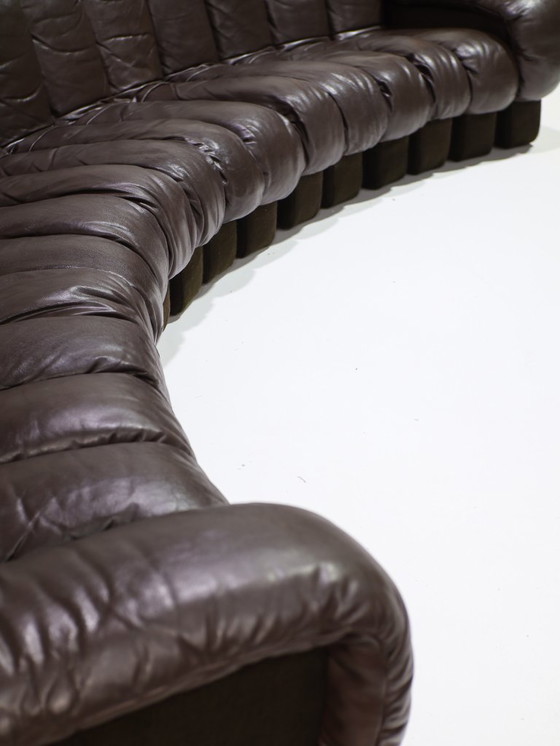 Image 1 of Divano DS-600 Non-Stop Snake De Sede anni '70 in pelle marrone