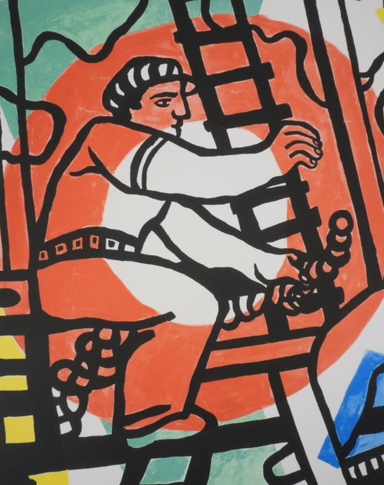 Fernand Leger : Les Constructeurs, Lithographie Signée – Lithographies et sérigraphies, Paper (photo 5 of 9)