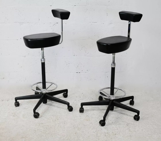 Image 1 of 2x Tabourets Hauts de Georges Nelson