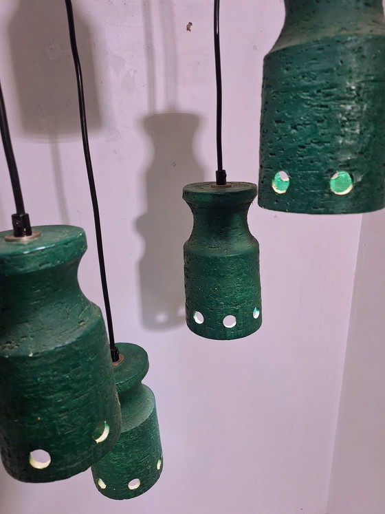 Image 1 of Lampada a sospensione in ceramica in stile brutalista anni '60/'70