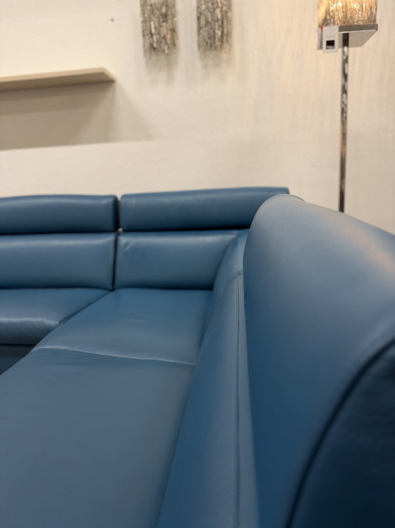 Leolux Horatio Divano Angolare Pelle Senso Teal 293x224, Divani angolari, Blu (foto 3 di 14)