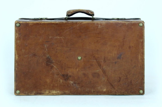 Valise en cuir pour participant aux Jeux olympiques de Berlin, par Alfred Lerbletier, années 1930 (photo 10 of 21)