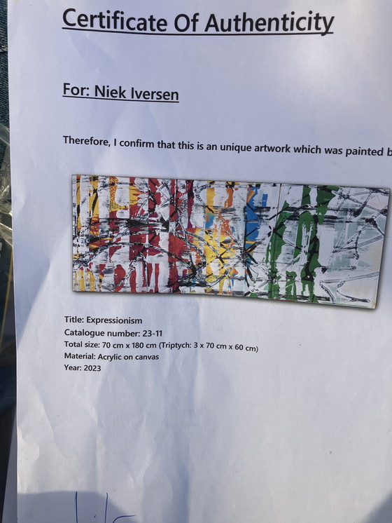 Image 1 of Expressionism on a triptych