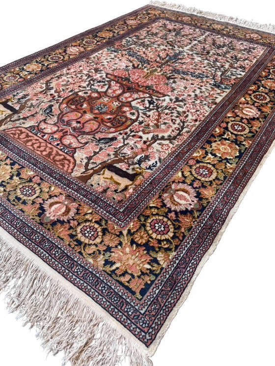 Image 1 of Alfombra persa de seda 135x200cm alfombra colgante