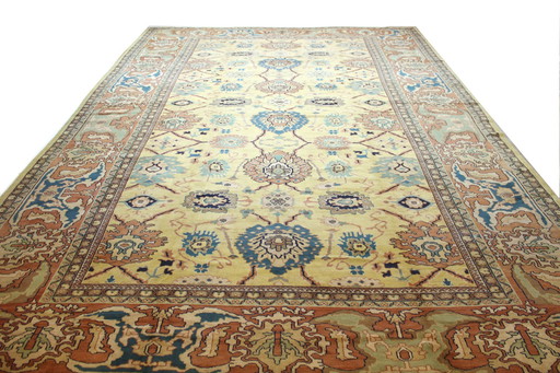 Original Hand-Knotted Persian Carpet Mahalat Fine Xxl Size 595 X 386 Cm Top Condition