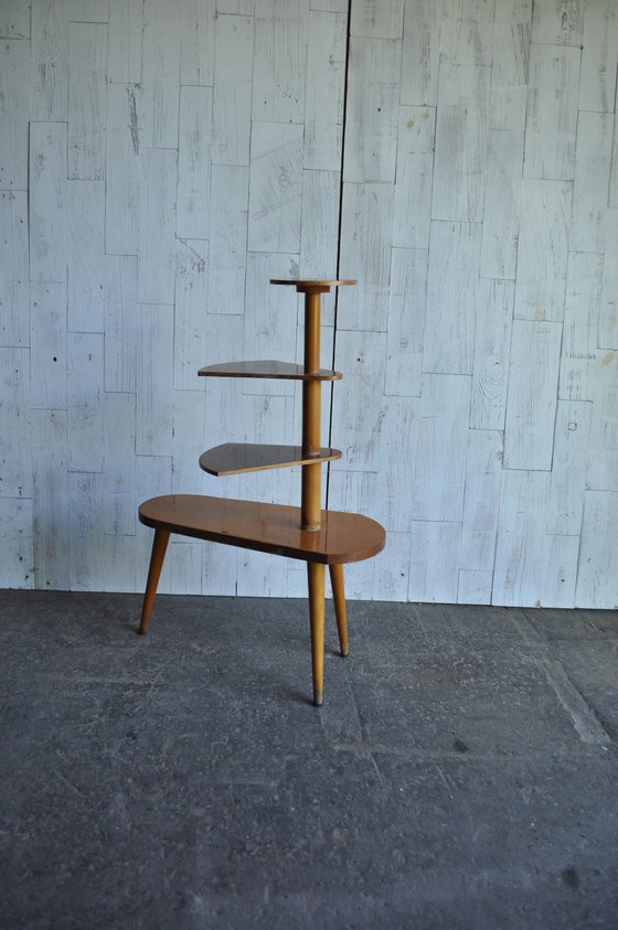 Porte-plantes Vintage en Bois, années 1950 – Mid Century Modern (photo 6 of 10)