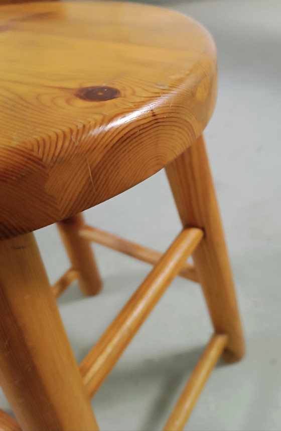 Image 1 of Sgabello vintage in legno massello di pino