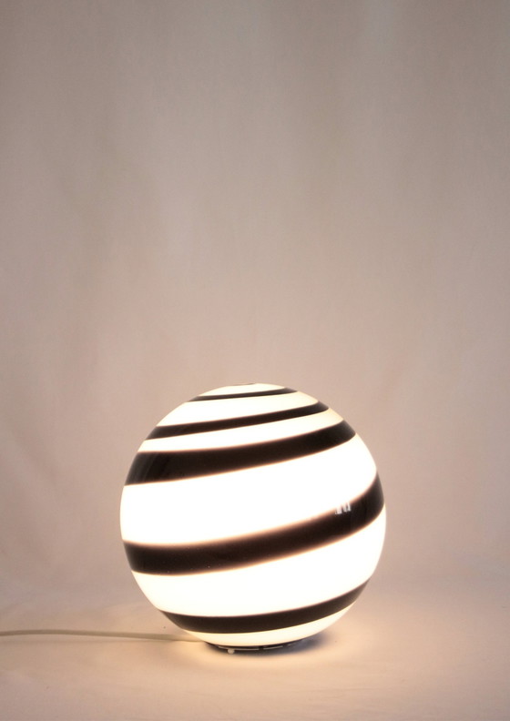 Image 1 of Floor Glass Lamp With A Swirl Design From Wofi Leuchten, 2000'S