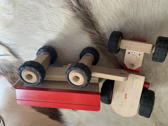 Image 1 of Holzspielzeug Traktor mit Hänger 