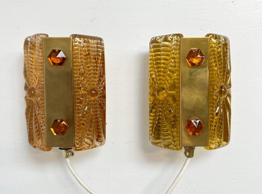 Juego de lámparas de pared danesas Aladdin de Vitrika, años 60