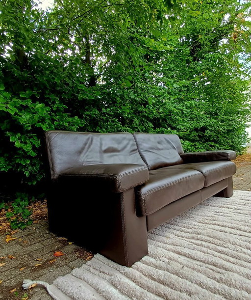 Durlet TESSIN designer sofa, dark brown leather 188cm