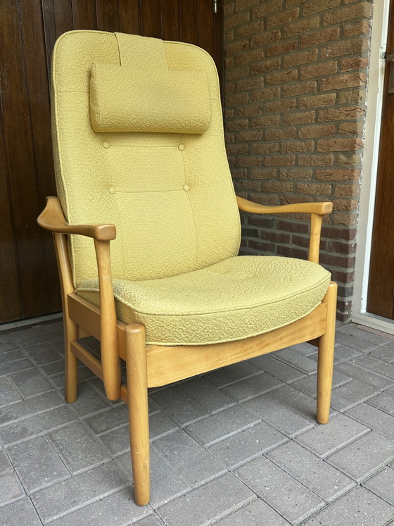 2 verschillende Farstrup Møbler stoelen met quality inspection in 1998 – Verstelbare relaxstoel, Wood (photo 5 of 13)