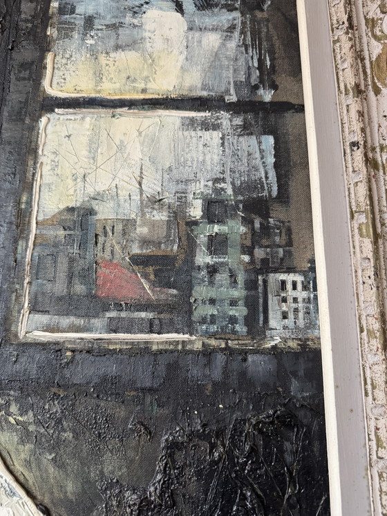 Image 1 of Expressionist still life painting from the 1960s