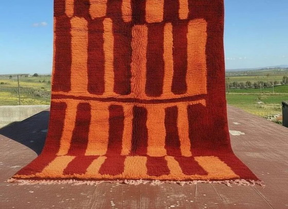 Tappeto berbero marocchino vintage rosso arancione 300x200 cm – lana fatta a mano – Tappeti, Cotone (photo 9 of 11)