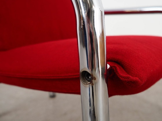 Image 1 of Fauteuil rouge, design italien, années 1970, fabriqué en Italie