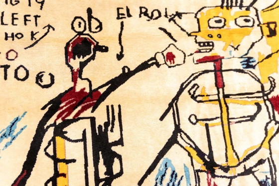 Image 1 of Handgeweven wandtapijt, geïnspireerd door Jean-Michel Basquiat. 2026