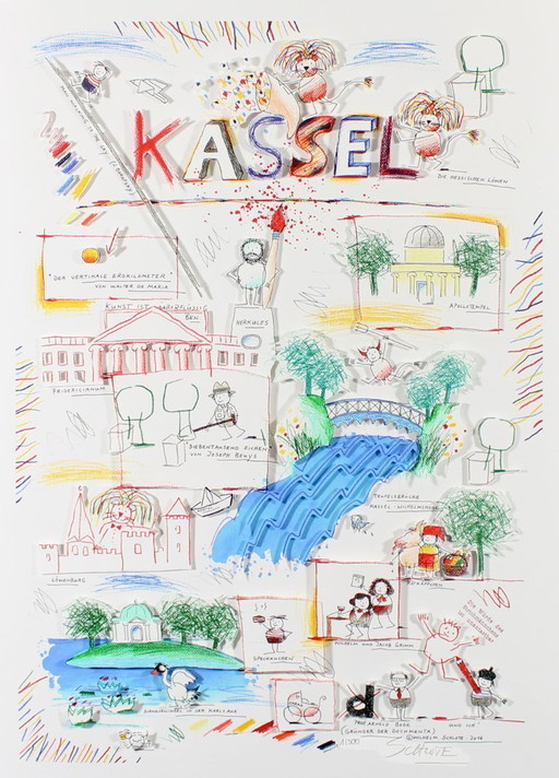 Schlote, Wilhelm - Kassel - 3D construction - hand-signed