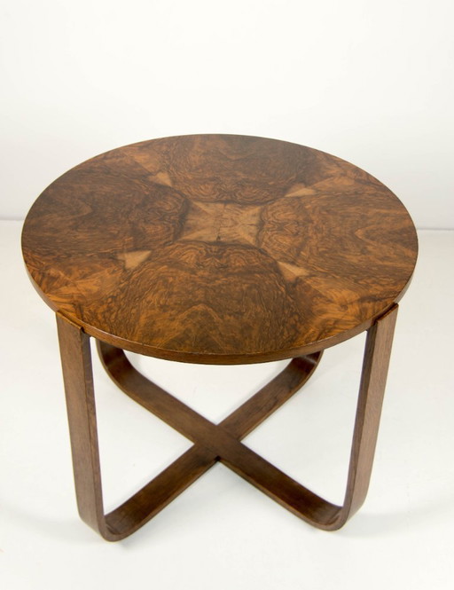 Mesa de centro Art Déco H-168 de Halabala para UP Zavody, década de 1930.
