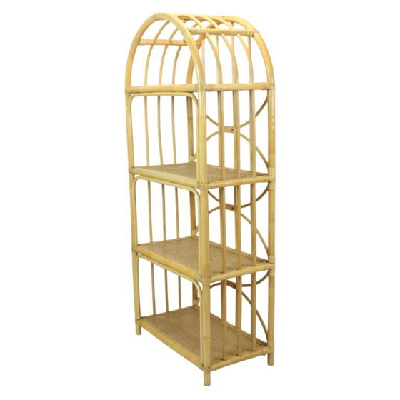 Image 1 of Rattan Rack Bookcase Boho Style