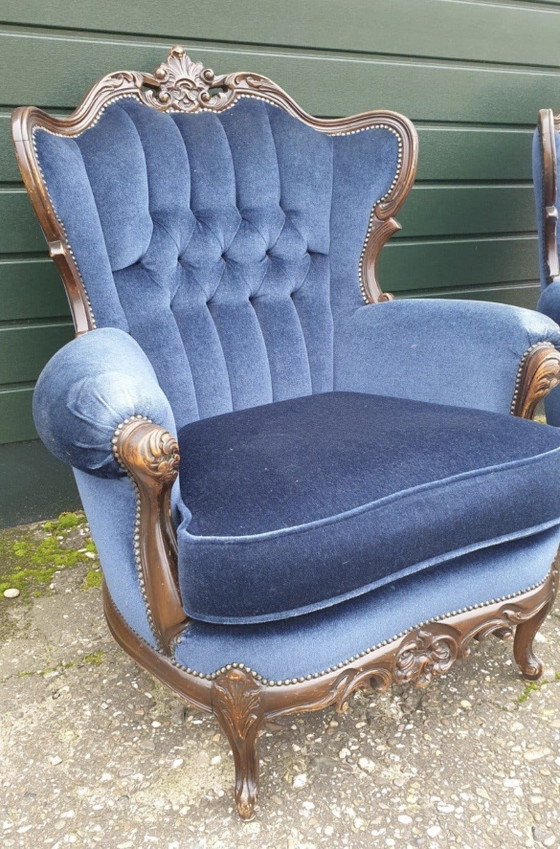 Louis-XIV-Sofa mit Sesseln – Textile, Wood (photo 7 of 11)
