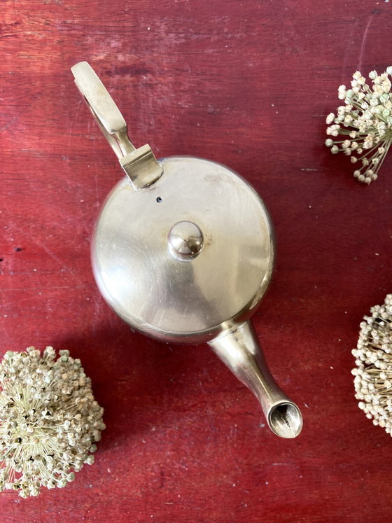 Antikes versilbertes Tee- und Kaffeeservice im Art-Deco-Stil – Tischdekoration, Metal (photo 6 of 18)