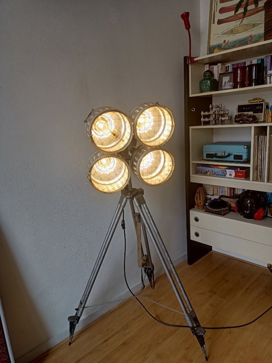Image 1 of Cool vintage industrial tripod lamp