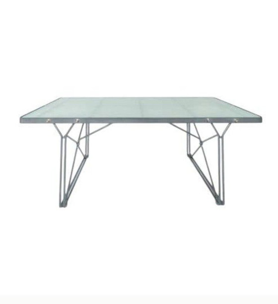 Vintage IKEA MOMENT eettafel Niels van Gammegaard – Aluminium, Glas (photo 2 of 6)