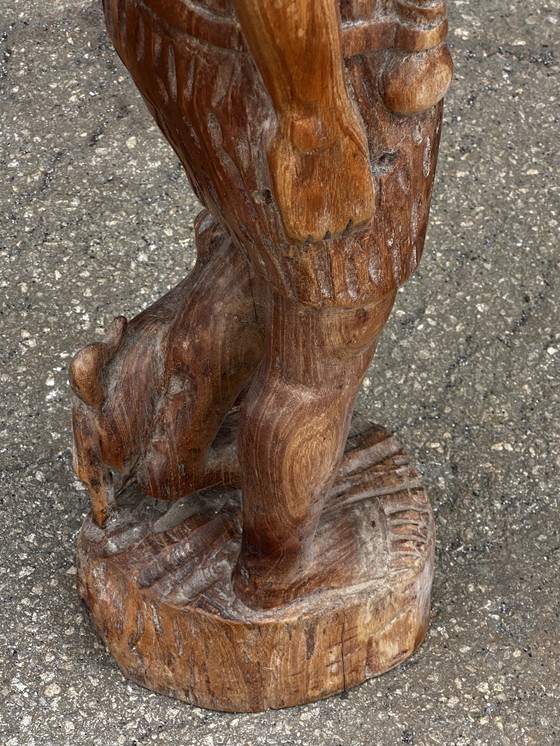 Image 1 of Art Africain - Sculpture bois année H 80 cm - 1920-1930 - Homme chasseur