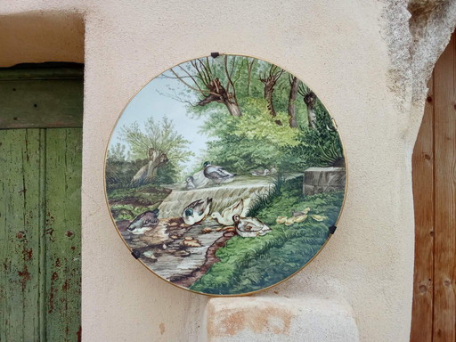 Plato decorativo pintado a mano