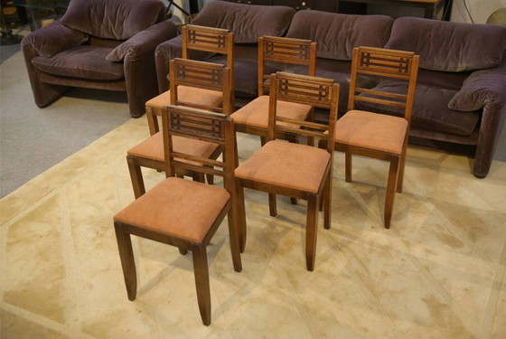 Set of 6 brutalist chairs from the 1950s. – Dining chairs (photo 4 of 10)
