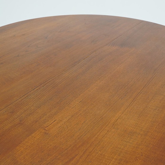 Image 1 of Uitschuifbare ronde tafel van Inge Klingeberg voor France e Son, jaren 60.