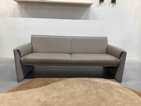 Image 1 of Leolux Boa Vista 3-Sitzer-Sofa, graues Leder