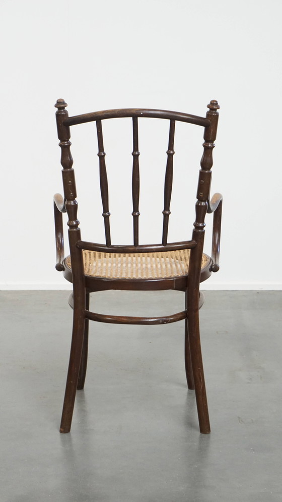 Image 1 of Originele Vintage Thonet Bistro Design Stoel Met Armleuningen