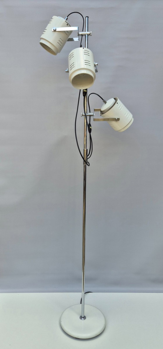 Image 1 of Vintage vloerlamp - Herda | 3 spots met lamellen - Jaren 70