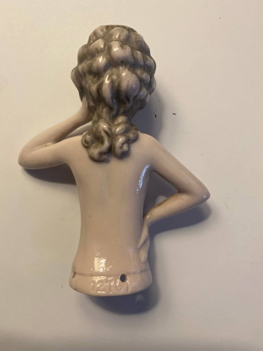 Halbpuppe – Antike Porzellan-Frauenbüste, Jugendstil, Belle Époque – beeldhouwkunst, Art Nouveau (photo 2 of 3)