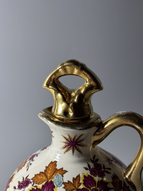 Image 1 of Decantador Boch Frères La Louvière Keralux de loza de Raymond Chevalier, belga Art Déco, años 30