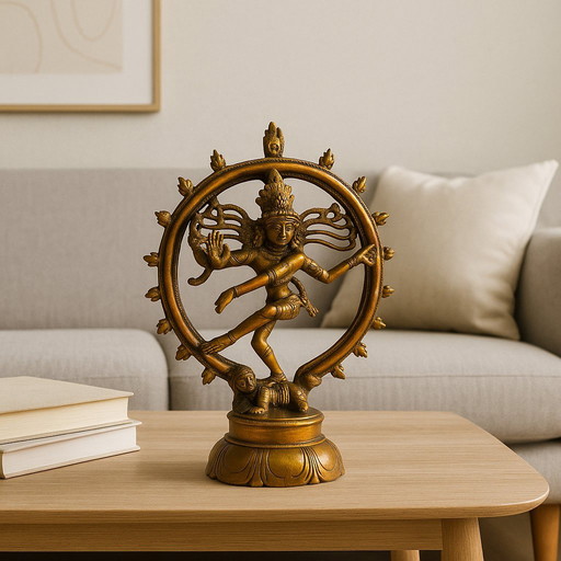 Bronze Nataraja statue (dancing Shiva) – hand-cast copper alloy – 24 cm