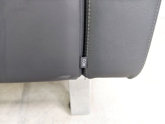 Image 1 of Sofá de dos plazas COR Conseta original, sofá de diseño, piel, negro