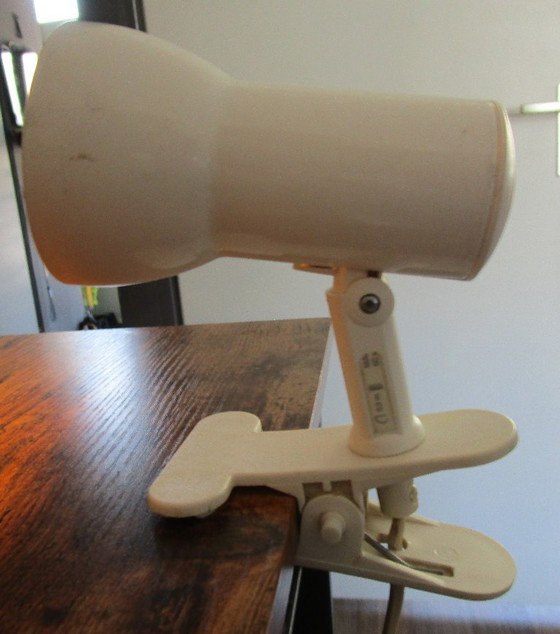 Image 1 of Lampada a morsetto bianca vintage del marchio di illuminazione belga Massive
