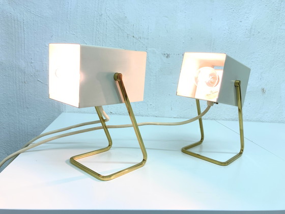 Image 1 of 2 Kaiser Leuchten Cube Lamps Minimalist Table Lamps 60s Design