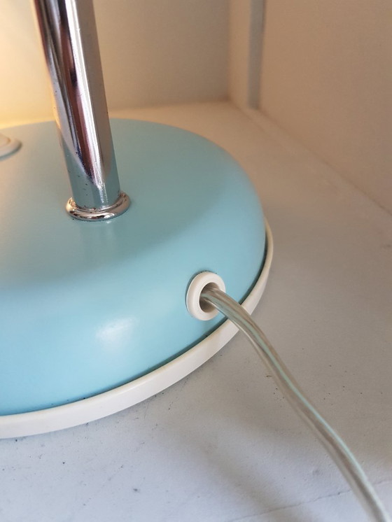 Image 1 of Vintage babyblauw bureaulampje 