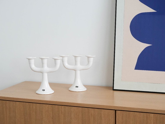 Image 1 of Portacandele in ceramica, design svedese, anni '70, produttore: Guldkroken Hjo