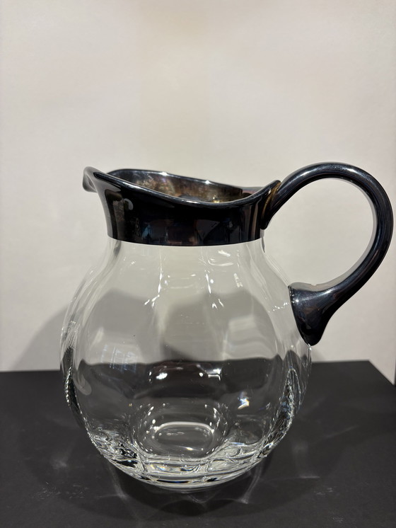 Image 1 of Brocca vintage con bordo di ghiaccio di Dorothy Thorpe di metà secolo