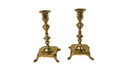 Set van 2 vintage messing kandelaars – klassieke stijl – goudkleur