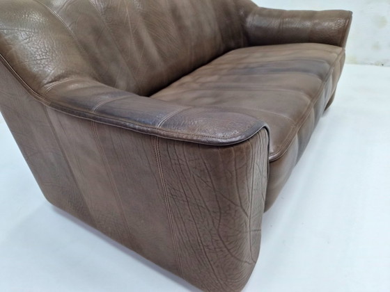 Canapé deux places DS 44 en cuir marron Buffalo de De Sede – Canapés 2 places, Leather (photo 12 of 15)