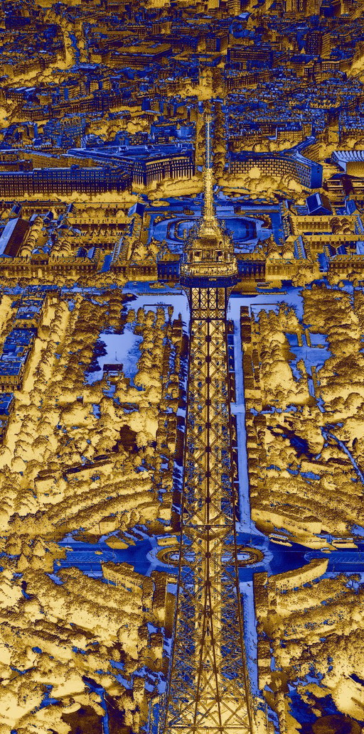 Eiffelturm mit Champ-de-Mars in Duo Color - Paris 2017